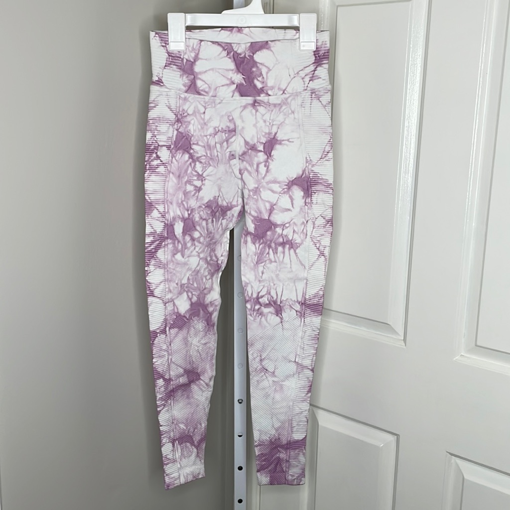 Offline By Aerie High Rise Compression Leggings Purple Tie Dye